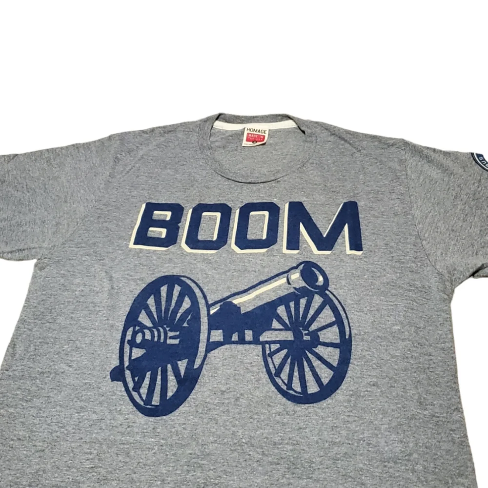 Old School Homage Columbus Blue Jackets Cannon Boom tee - Picture 2 of 5